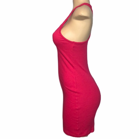 Express Pink Ribbed Racerback Dress Sz S - Picture 7 of 8